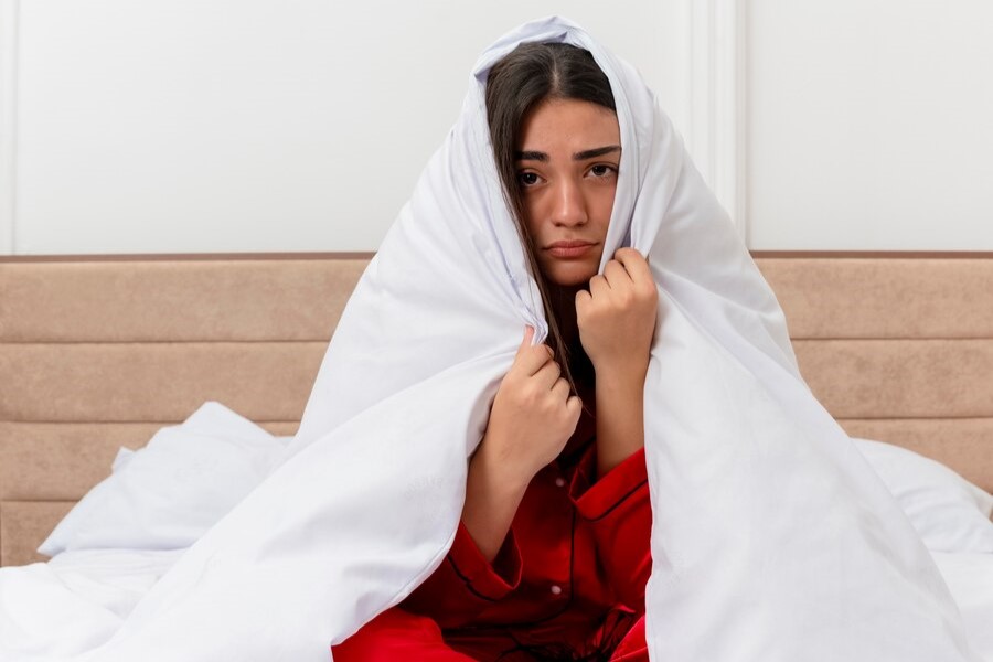 young-beautiful-woman-red-pajamas-sitting-bed-burnout-morocco