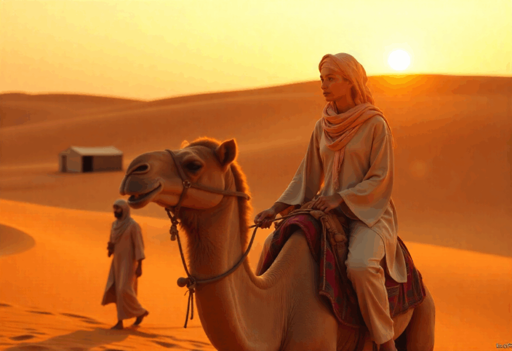 morocco-camel-woman-sahara-