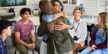 Young Moroccans discussing mental health in support group - MAwebzine Young Moroccans discussing mental health in support group Gen Z mental health awareness therapy support