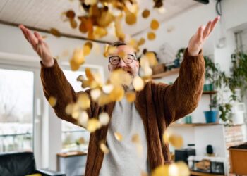 man happy as winner of facebook contest