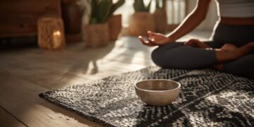 Sunrise meditation for setting mindful intentions through Moroccan wellness retreat with yoga and silence practices supporting 2026 personal transformation and spiritual growth