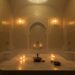 Traditionelle Hammam-Rituale in authentischem marokkanischem Spa mit Dampfbad und traditioneller Architektur