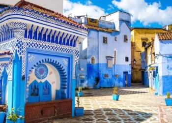 chefchaouen blue city morocco street alley blue walls - MAwebzine Blue city Chefchaouen Morocco featuring iconic blue painted streets for photography and Instagram spots