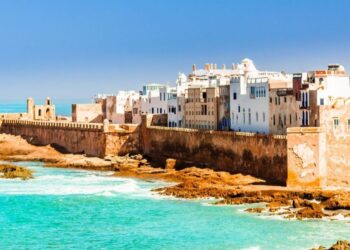 Spring day trips taking tourists to Essaouira coastal destination from Marrakech Morocco
