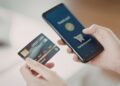 Fintech apps in Morocco showing mobile banking on smartphone with digital payment and financial technology