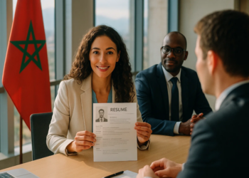 Modern business district in Casablanca Morocco where digital and offshoring employment is growing fastest in 2026