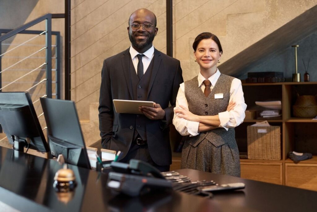 Hospitality staff welcoming guests at a Marrakech hotel as tourism drives Morocco employment growth in spring 2026